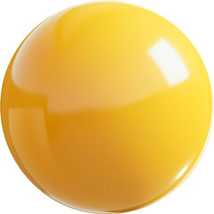 3d style yellow circle isolated on transparent background.PNG
