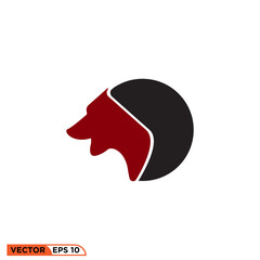 Dog icon vector graphic of template logo