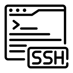 ssh line icon