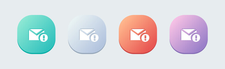 Spam solid icon in flat design style. Mail signs vector illustration.