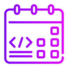 calendar gradient icon