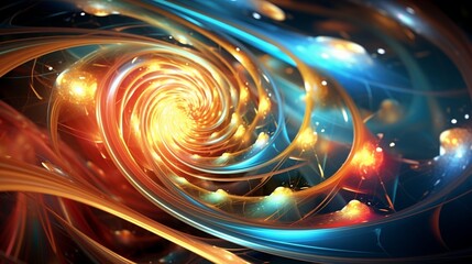 colorful ,stylish , and Nice looking ,Waves background  with 3D flow shape.