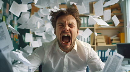 Rush at work in an office.