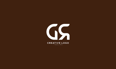 GR Abstract initial monogram letter alphabet logo design