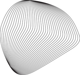 Liquid shape made of lines blend effect. Technology concept