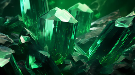 Crystal background, shiny gemstones