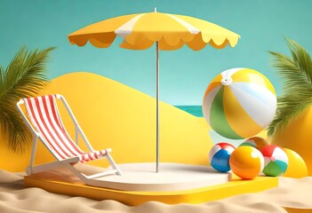 summer beach scene