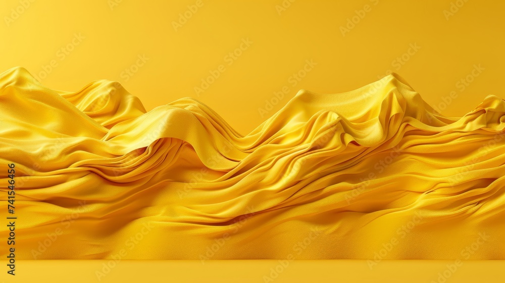 Poster spring background lemon yellow minimalistic lines form geometric patterns evoking spring blooms.