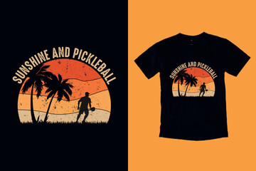 Peakball and Sunshine Lover Retro Vintage T-Shirt Design