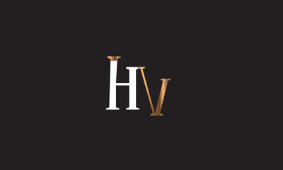 HV, VH, V , H , Abstract Letters Logo Monogram	
