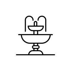 Fountain outline icons, minimalist vector illustration ,simple transparent graphic element .Isolated on white background