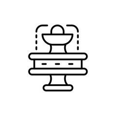 Fountain outline icons, minimalist vector illustration ,simple transparent graphic element .Isolated on white background