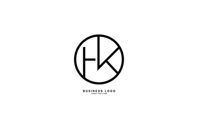 HK, KH, H, K, Abstract Letters Logo Monogram