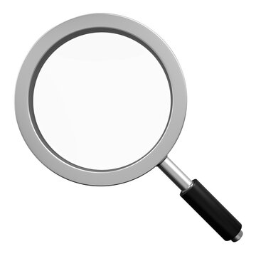 Magnifying glass. Magnifying glass 3d icon. Realistic magnifying glass. 3D render illustration