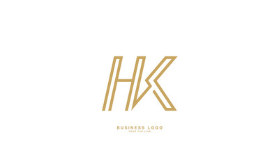 HK, KH, H, K, Abstract Letters Logo Monogram