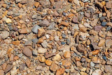 Small stones close up. sea ​​coast
