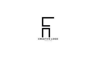 FN NF Abstract initial monogram letter alphabet logo design