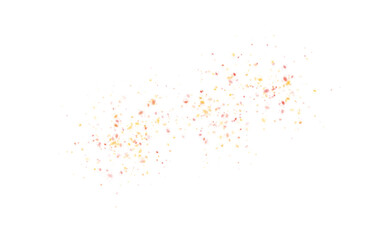 Clusters of multi-colored fluffy flakes that look like snow