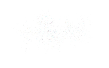 Clusters of multi-colored fluffy flakes that look like snow