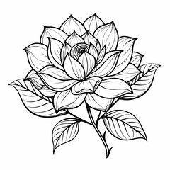 outline drawing,flower outline,animal outline