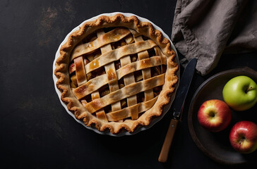 homemade apple pie - obrazy, fototapety, plakaty