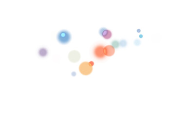 Background of blurred and clear multicolored transparent circles. Bokeh effect.