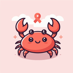 crab cancer zodiac sign cartoon illustration