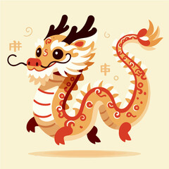 chinese dragon mythological creature cartoon illustration