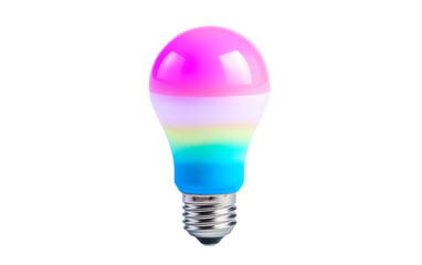 Advanced Smart Light Bulb with Color-Shifting Abilities on white background