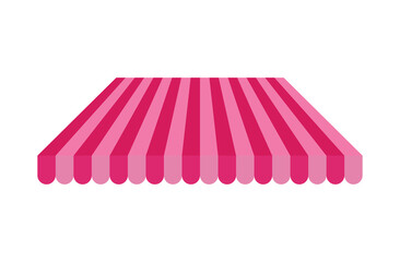 Striped awnings. Colorful outdoor canopy for shop, restaurants and market store window of different forms, vintage striped vector sunshades. Vector illustration. Eps file 495.