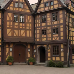 Fototapeta na wymiar Half-timbered Houses