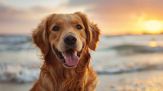 photography of smile cute dog in beach