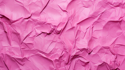 Pink Crumpled texture paper sheet Background