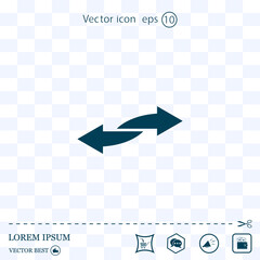 Arrows, pointer symbol. Vector illustration on a light background. Eps 10