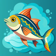 Fish animal sea pet vector illustration cartoon pretty cute perfect beautiful amazing
