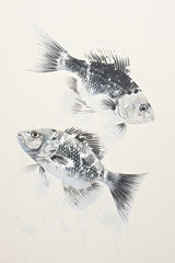 The Seamless Harmony of Nature and Art: A Classic Japanese Gyotaku Fish Print