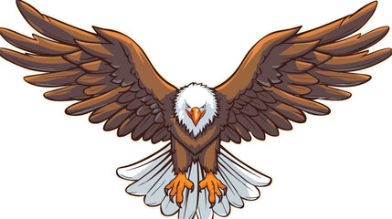 Eagle club emblem cartoon vector illustration a