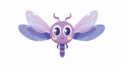 Dragonfly flying icon. Cute cartoon kawaii funny