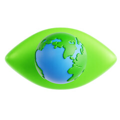 Climate Action 3D Icon Illustration for Earth Day