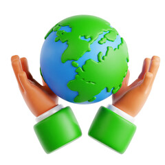Environmental Awareness 3D Icon Illustration for Earth Day
