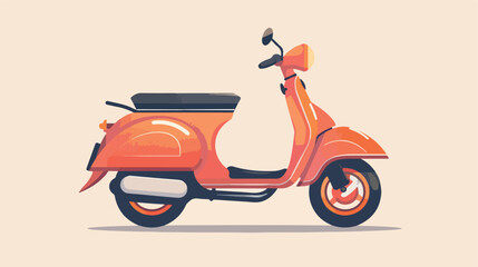 Scooter vector flat minimalistic isolated illustr