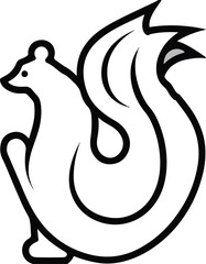 Vector squirrel logo vector icon design illustration