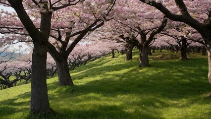 Fototapeta na wymiar Cerisier japonais en fleur