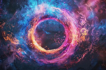Infinity rolling circle. Colorful. Futuristic. Concept. Science. Infinite infinity. Expressed as a beautiful image