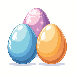 Easter eggs icons. Vector illustration. isolated
