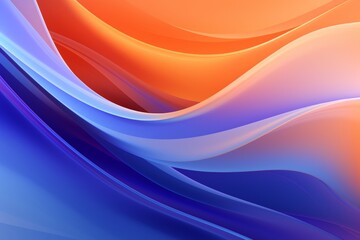 Amber to Indigo abstract fluid gradient design, curved wave in motion background for banner, wallpaper, poster, template, flier and cover - obrazy, fototapety, plakaty
