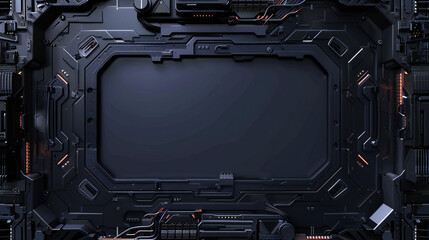 cyberpunk style frame border background