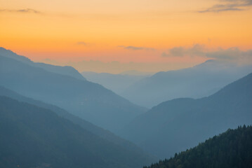 Obraz premium Various images from the Black Sea plateaus mountain peaks plateau houses clouds streams waterfalls lakes day and sunset colors