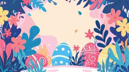 Fototapeta na wymiar Happy Easter geometric background Easter egg card