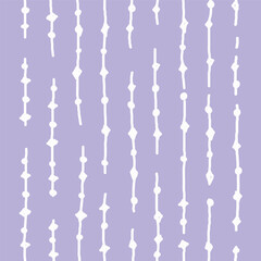 lilac, purple, violet, lavender, grey, white background with brush texture effect, weave plaid style fine broken lines. Irregular check repeat pattern. 